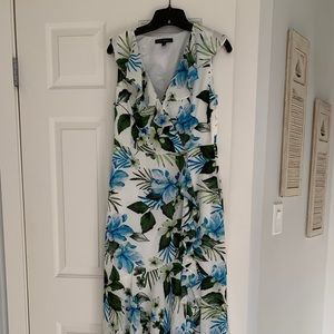 Ruffled Flower Midi Dress